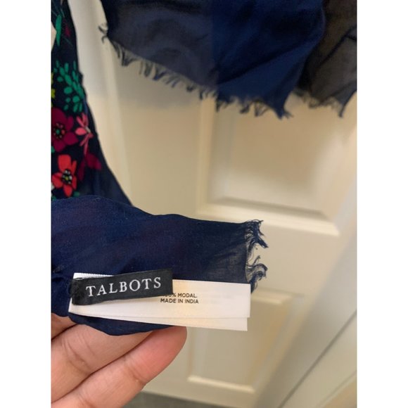 Talbots Multicolor Modal Floral Scarves OS - Picture 3 of 3